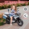 Licensed BMW Electric Police Motorcycle for Kids, 12V Ride On Motorcycle with Training Wheels, 2 Speeds (1.86-4.35mph), LED Headlights, MP3 Player & Storage Box, Gift for Boys & Girls(Police)