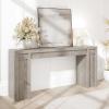 Garvee 70.9-Inch Entryway Table, Wooden Farmhouse Console Table, Thick Sofa Table Behind Couch Table, Long Console Tables for Entryway Living Room, Gray