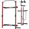 Garvee Folding Squat Rack for Home Gym, 2.36 in x 2.36 in Wall Mounted Foldable Squat Rack with Pull Up Bar, J Hooks and Landmine Attachments, 1000 LBS Capacity Space Saving Weight Power Cage