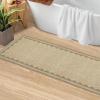 Garvee Modern Bordered Rugs for Living Room 8×10 Washable Rug Large Non Slip Low Pile Soft Carpet Foldable Non-Shedding Woven Printed Floor Cover for Bedroom Playroom Nursery Office Dorm Jute(Border Jute)
