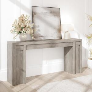 Garvee 70.9-Inch Entryway Table, Wooden Farmhouse Console Table, Thick Sofa Table Behind Couch Table, Long Console Tables for Entryway Living Room, Gray