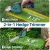 Garvee 2 in 1 Handheld 7.2V Electric Grass Trimmer Hedge Shears/Grass Cutter Rechargeable Lithium-Ion Battery and Type-C Cable Included Cordless Grass Shear & Shrubbery Trimmer