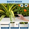 Garvee 2PCS 8x4x2ft Galvanized Raised Garden Bed Outdoor,Rust-Resistant Raised Garden Beds for Gardening, Easy Assembly Outdoor Garden Box & Planters(Beige-oval)
