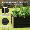 Garvee 2PCS 8x4x2ft Galvanized Raised Garden Bed Outdoor,Rust-Resistant Raised Garden Beds for Gardening, Easy Assembly Outdoor Garden Box & Planters(Gray-rect.)
