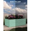 Garvee 2PCS 8x4x2ft Galvanized Raised Garden Bed Outdoor,Rust-Resistant Raised Garden Beds for Gardening, Easy Assembly Outdoor Garden Box & Planters(Green-rect.)