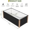Garvee 2PCS 8x4x2ft Galvanized Raised Garden Bed Outdoor,Rust-Resistant Raised Garden Beds for Gardening, Easy Assembly Outdoor Garden Box & Planters(Gray-rect.)