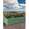 Garvee 2PCS 8x4x2ft Galvanized Raised Garden Bed Outdoor,Rust-Resistant Raised Garden Beds for Gardening, Easy Assembly Outdoor Garden Box & Planters(Green-rect.)