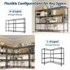 Garvee 5-Tier Storage Shelves Heavy Duty Metal Wire Rack Shelving, 1100 LBS Capacity Rolling Storage Rack with Wheels, for Living Room Pantry Kitchen Bedroom Organization(59.5″Hx13.8″D x 60″W)