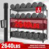 Garvee 5-Tier Storage Shelves Heavy Duty Metal Wire Rack Shelving, 1100 LBS Capacity Rolling Storage Rack with Wheels, for Living Room Pantry Kitchen Bedroom Organization(4-Tier 73.8″H x 59″W x 23.9″D)