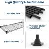 Garvee 5-Tier Storage Shelves Heavy Duty Metal Wire Rack Shelving, 1100 LBS Capacity Rolling Storage Rack with Wheels, for Living Room Pantry Kitchen Bedroom Organization(5-Tier 70.5″H x 59″W x 13.8″D L-Shaped)