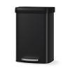 Garvee 21 gal / 80 L Stainless Steel Trash Can with Lid, Large Garbage Can for Kitchen, Rustproof Step-on Kitchen Metal Trash Bin with Liner Rim, Rear Handle, Soft Close Plastic Lid(Matte Black)