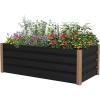 Garvee 2PCS 8x4x2ft Galvanized Raised Garden Bed Outdoor,Rust-Resistant Raised Garden Beds for Gardening, Easy Assembly Outdoor Garden Box & Planters(Gray-rect.)