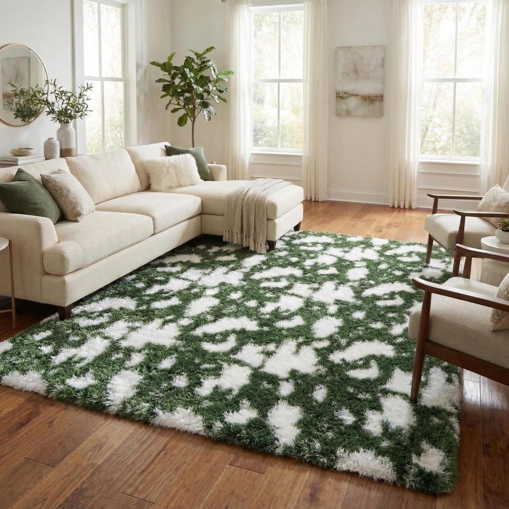 image:imageGarvee Shag Area Rug 2x6 Shag Runner Rug Extra Comfy High Pile Shaggy Rugs NonSlip Fuzzy Indoor Carpet UltraSoft NonShedding Accent Mat for Living Room Bedroom Kids Room Bedside BlueGreen