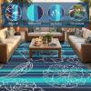Garvee 5×8 Outdoor Waterproof Rug, Floral Outdoor Area Rug，Reversible Plastic Straw Patio Rug, Portable Camping Mat for RV, Picnic, Beach, Balcony, Garden & Camping Orange(Blackblue)