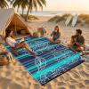 Garvee 5×8 Outdoor Waterproof Rug, Floral Outdoor Area Rug，Reversible Plastic Straw Patio Rug, Portable Camping Mat for RV, Picnic, Beach, Balcony, Garden & Camping Orange(Blackblue)