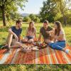 Garvee 5×8 Outdoor Waterproof Rug, Floral Outdoor Area Rug，Reversible Plastic Straw Patio Rug, Portable Camping Mat for RV, Picnic, Beach, Balcony, Garden & Camping Orange(Orange)