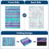 Garvee 5×8 Outdoor Waterproof Rug, Floral Outdoor Area Rug，Reversible Plastic Straw Patio Rug, Portable Camping Mat for RV, Picnic, Beach, Balcony, Garden & Camping Orange(Purpleblue)