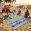 Garvee 5×8 Outdoor Waterproof Rug, Floral Outdoor Area Rug，Reversible Plastic Straw Patio Rug, Portable Camping Mat for RV, Picnic, Beach, Balcony, Garden & Camping Orange(Green)