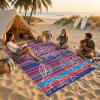 Garvee 5×8 Outdoor Waterproof Rug, Floral Outdoor Area Rug，Reversible Plastic Straw Patio Rug, Portable Camping Mat for RV, Picnic, Beach, Balcony, Garden & Camping Orange(Rednavy)