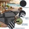 Garvee 6×9 Area Rugs Plastic Reversible Patio Rugs Outdoor Waterproof Easy-Cleaning Large Floor Mat for Outdoors Backyard Porch RV Beach Picnic Terracotta White(Black White)