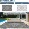 Garvee 6×9 Area Rugs Plastic Reversible Patio Rugs Outdoor Waterproof Easy-Cleaning Large Floor Mat for Outdoors Backyard Porch RV Beach Picnic Terracotta White(Grey White)