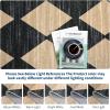 Garvee 8×10 Washable Rugs for Living Room, Geometric Checkered Area Rug Modern Distressed Indoor Mat Low Pile Neutral Soft Carpet Non Slip Stain Resistant Rug for Bedroom, Office, Nursery, Black(Checkered|black & Brown)