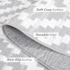 Garvee 8×10 Washable Rugs for Living Room, Geometric Checkered Area Rug Modern Distressed Indoor Mat Low Pile Neutral Soft Carpet Non Slip Stain Resistant Rug for Bedroom, Office, Nursery, Black(Trellis|grey)