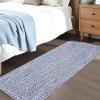 Garvee Printed Rug (Not Woven!) Hallway Runners 2×10 Washable Area Rug, Farmhouse Rustic Area Rug with Non Slip Backing, Soft Low Pile Indoor Carpet Runners for Entryways, Laundry Room(Printed|light Blue)