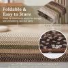 Garvee Printed Rug (Not Woven!) Hallway Runners 2×10 Washable Area Rug, Farmhouse Rustic Area Rug with Non Slip Backing, Soft Low Pile Indoor Carpet Runners for Entryways, Laundry Room(Printed|olive&brown)