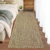 Garvee Printed Rug (Not Woven!) Hallway Runners 2×10 Washable Area Rug, Farmhouse Rustic Area Rug with Non Slip Backing, Soft Low Pile Indoor Carpet Runners for Entryways, Laundry Room(Natural)