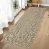 Garvee Printed Rug (Not Woven!) Hallway Runners 2×10 Washable Area Rug, Farmhouse Rustic Area Rug with Non Slip Backing, Soft Low Pile Indoor Carpet Runners for Entryways, Laundry Room(Printed|natural)