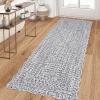 Garvee Printed Rug (Not Woven!) Hallway Runners 2×10 Washable Area Rug, Farmhouse Rustic Area Rug with Non Slip Backing, Soft Low Pile Indoor Carpet Runners for Entryways, Laundry Room(Light Grey)