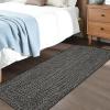 Garvee Printed Rug (Not Woven!) Hallway Runners 2×10 Washable Area Rug, Farmhouse Rustic Area Rug with Non Slip Backing, Soft Low Pile Indoor Carpet Runners for Entryways, Laundry Room(Printed|black&brown)