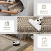 Garvee Printed Rug (Not Woven!) Hallway Runners 2×10 Washable Area Rug, Farmhouse Rustic Area Rug with Non Slip Backing, Soft Low Pile Indoor Carpet Runners for Entryways, Laundry Room(Printed|brown&natural)