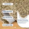 Garvee Printed Rug (Not Woven!) Hallway Runners 2×10 Washable Area Rug, Farmhouse Rustic Area Rug with Non Slip Backing, Soft Low Pile Indoor Carpet Runners for Entryways, Laundry Room(Natural)