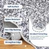 Garvee Printed Rug (Not Woven!) Hallway Runners 2×10 Washable Area Rug, Farmhouse Rustic Area Rug with Non Slip Backing, Soft Low Pile Indoor Carpet Runners for Entryways, Laundry Room(Light Grey)