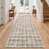 Garvee Washable Area Rugs 9×12 Living Room Rug Tartan Plaid Non Slip Soft Bedroom Rugs Farmhouse Low Pile Foldable Large Rug Stain Resistant Carpet for Nursery Dining Room Classroom, Beige(Plaid|beige)