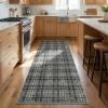 Garvee Washable Area Rugs 9×12 Living Room Rug Tartan Plaid Non Slip Soft Bedroom Rugs Farmhouse Low Pile Foldable Large Rug Stain Resistant Carpet for Nursery Dining Room Classroom, Beige(Plaid|charcoal)