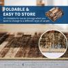 Garvee Washable Area Rugs 9×12 Living Room Rug Tartan Plaid Non Slip Soft Bedroom Rugs Farmhouse Low Pile Foldable Large Rug Stain Resistant Carpet for Nursery Dining Room Classroom, Beige(Brown)