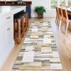 Garvee Washable Area Rugs 9×12 Living Room Rug Tartan Plaid Non Slip Soft Bedroom Rugs Farmhouse Low Pile Foldable Large Rug Stain Resistant Carpet for Nursery Dining Room Classroom, Beige(Grey Multi)