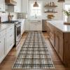 Garvee Washable Area Rugs 9×12 Living Room Rug Tartan Plaid Non Slip Soft Bedroom Rugs Farmhouse Low Pile Foldable Large Rug Stain Resistant Carpet for Nursery Dining Room Classroom, Beige(Plaid|blue&camel)