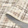 Garvee Washable Area Rugs 9×12 Living Room Rug Tartan Plaid Non Slip Soft Bedroom Rugs Farmhouse Low Pile Foldable Large Rug Stain Resistant Carpet for Nursery Dining Room Classroom, Beige(Plaid|beige)