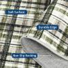 Garvee Washable Area Rugs 9×12 Living Room Rug Tartan Plaid Non Slip Soft Bedroom Rugs Farmhouse Low Pile Foldable Large Rug Stain Resistant Carpet for Nursery Dining Room Classroom, Beige(Plaid|green&taupe)