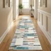 Garvee Washable Area Rugs 9×12 Living Room Rug Tartan Plaid Non Slip Soft Bedroom Rugs Farmhouse Low Pile Foldable Large Rug Stain Resistant Carpet for Nursery Dining Room Classroom, Beige(Colorful)