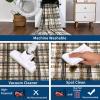 Garvee Washable Area Rugs 9×12 Living Room Rug Tartan Plaid Non Slip Soft Bedroom Rugs Farmhouse Low Pile Foldable Large Rug Stain Resistant Carpet for Nursery Dining Room Classroom, Beige(Plaid|celadon&coffee)