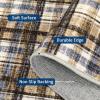 Garvee Washable Area Rugs 9×12 Living Room Rug Tartan Plaid Non Slip Soft Bedroom Rugs Farmhouse Low Pile Foldable Large Rug Stain Resistant Carpet for Nursery Dining Room Classroom, Beige(Plaid|blue&camel)