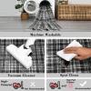 Garvee Washable Area Rugs 9×12 Living Room Rug Tartan Plaid Non Slip Soft Bedroom Rugs Farmhouse Low Pile Foldable Large Rug Stain Resistant Carpet for Nursery Dining Room Classroom, Beige(Plaid|charcoal)