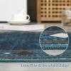 Garvee Washable Bordered 2×6 Kitchen Rugs, Distressed Soft Non Slip Hallway Runner Rug, Indoor Modern Low Pile Throw Carpet Runner for Bedroom Laundry Bathroom, Stain Resistant Floor Rug, Brown(Geometric|blue Teal)