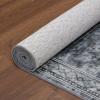 Garvee Washable Bordered 2×6 Kitchen Rugs, Distressed Soft Non Slip Hallway Runner Rug, Indoor Modern Low Pile Throw Carpet Runner for Bedroom Laundry Bathroom, Stain Resistant Floor Rug, Brown(Geometric|grey)