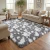 Garvee Shag Area Rug 2×6 Shag Runner Rug Extra Comfy High Pile Shaggy Rugs Non-Slip Fuzzy Indoor Carpet Ultra-Soft Non-Shedding Accent Mat for Living Room Bedroom Kids Room Bedside Blue(Grey)